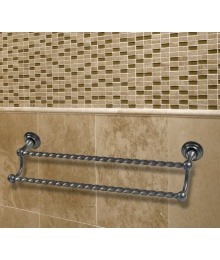 Double twisted towel rack