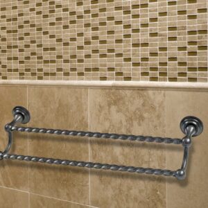 Double twisted towel rack