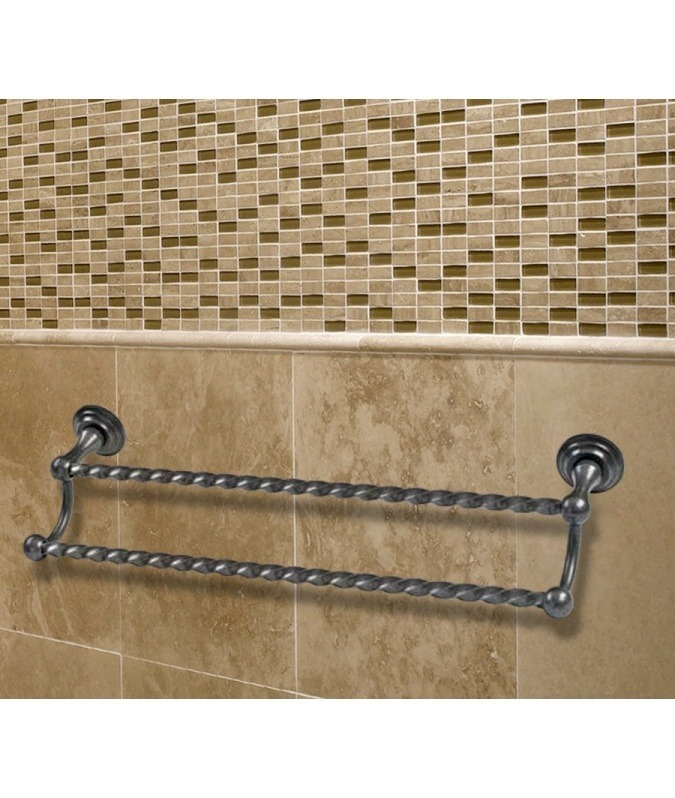 Double twisted towel rack