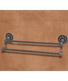 Double twisted towel rack