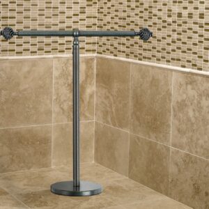 Towel rack on stand