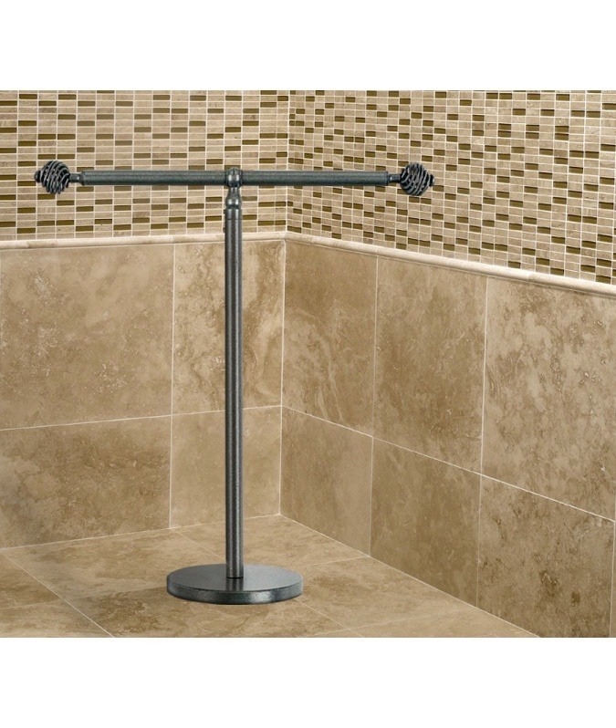 Towel rack on stand